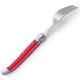 Box of 6 red ABS Laguiole forks - Image 2560