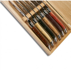 Laguiole steak knives in assorted wood