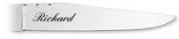 engraving on the blade of the knife