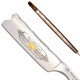 Historic Straight Razor 6/8 Mimosa wood handled - Forged decorated with hooked nose on the back of the blade - Image 1696