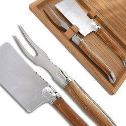 Laguiole Cheese knife set Olive wood Handle