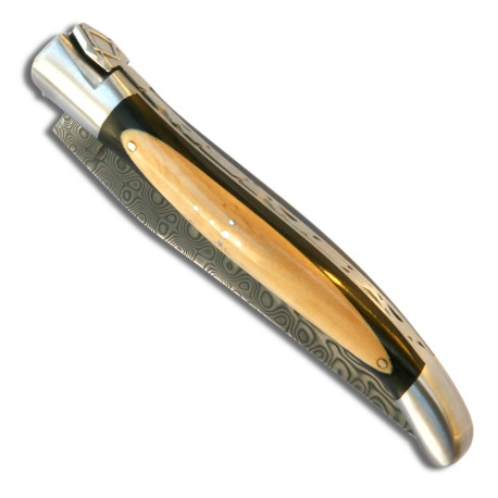 Laguiole Freemason’s Knife ebony and boxwood handle, damascus blade - Image 1019