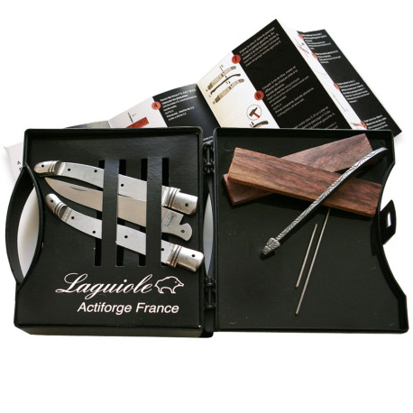 Laguiole knife kit with 2 stainless steel bolsters - Image 2684