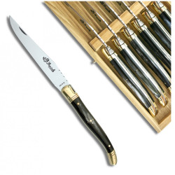 Laguiole steak knives black horn handle