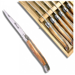 Laguiole steak knives olive wood handle