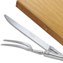 Prestige range Laguiole carving set Polished finish