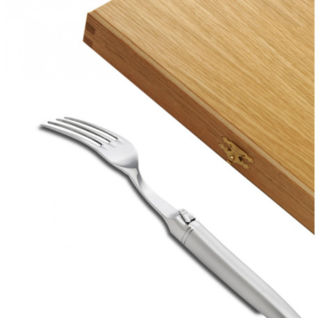 Prestige range Laguiole forks for dessert sandblasted finish - Image 812