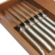 Set of 6 Advantage Laguiole steak knives stainless steel polished finish - Image 1080